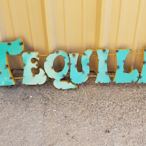 Metal Tequila sign.Rustic metal tequila sign.Restaurant signs.Bar signs.Tequila signs.Alcohol signs.Patio signs.