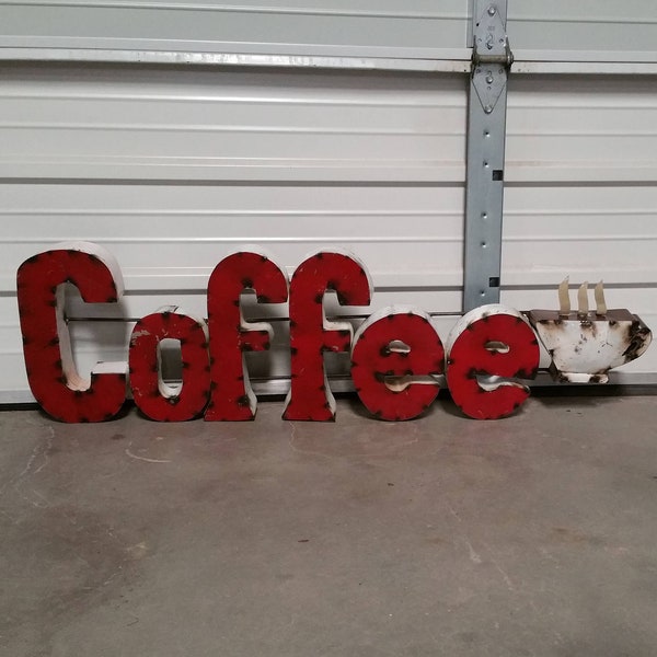 Metall Kaffee Sign.Rustic Coffee Sign.Restaurant Signs.Coffee Signs.Large Coffee Signs|Kitchen Signs.Cafe Signs.Coffee decor. Kaffee Wandkunst