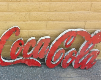Metal Coca Cola Signs-Coca Cola Signs-Rustic Coca Cola Signs -Coca Cola gifts-Rustic Coca cola sign.Metal coke signs.Coca cola signs.