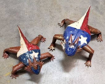 Horned lizard.Metal horned lizard.Horny toad.Metal horny toad.Metal lizards.Lizard metal art.lizards.