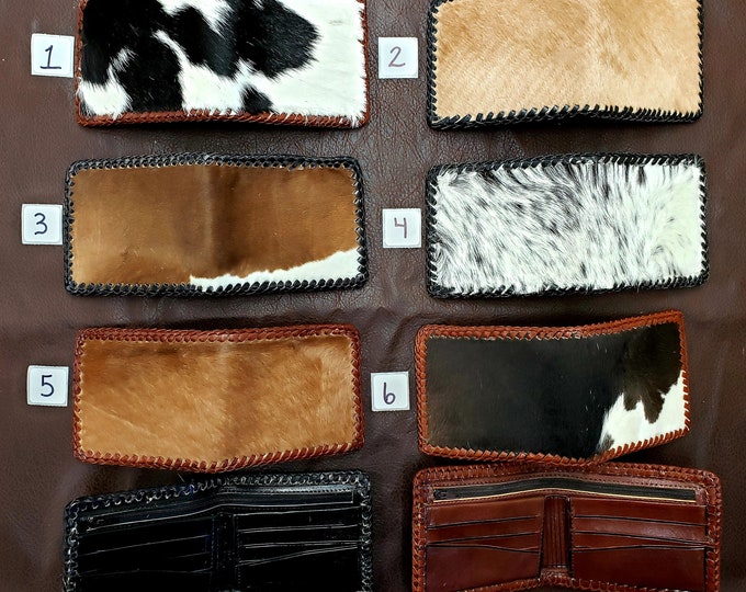 Cowhide Wallets.leather Cowhide Wallets.genuine Leather Etsy