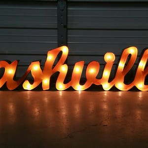 Small Nashville SignsRustic Nashville Signs Lighted Nashville Signs Nashville signsRustic Nashville SignNashville decor.Music City sign image 9