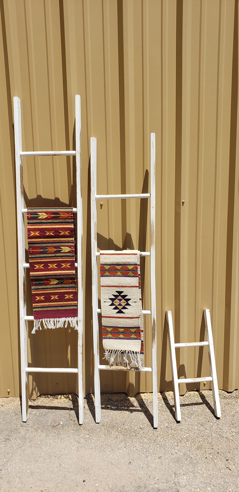 Wooden ladder.Decorative ladder.Wooden decorative ladder.White Etsy