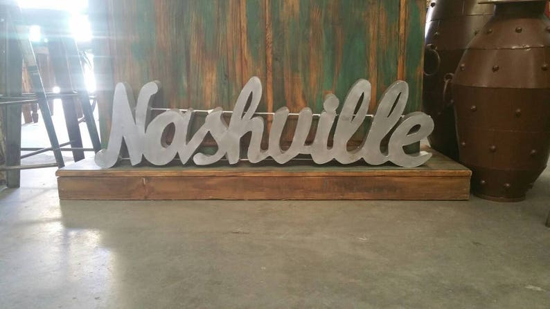 Small Nashville SignsRustic Nashville Signs Lighted Nashville Signs Nashville signsRustic Nashville SignNashville decor.Music City sign image 5