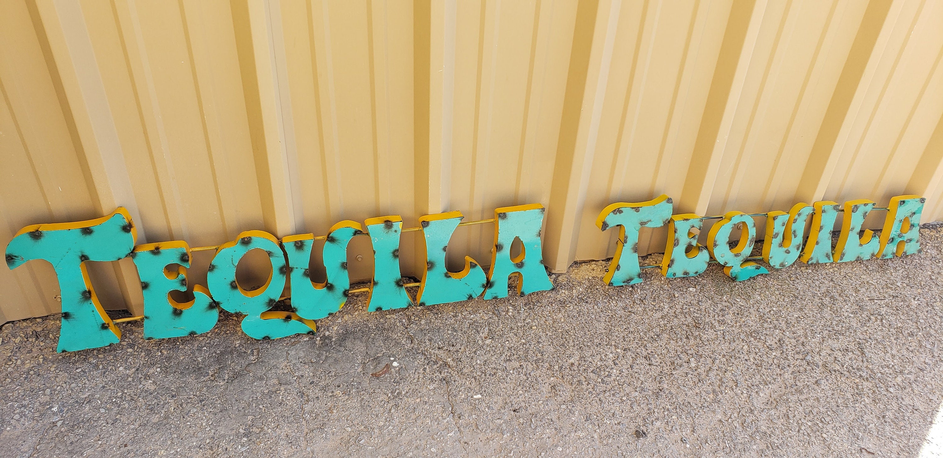 Metal Tequila Sign.rustic Metal Tequila Sign.restaurant Etsy