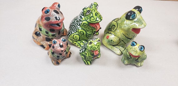 Talavera Frogs.small Talavera Frogs.mini Frogs.frog Collection.frog  Figurines.frog Decor.small Frogs.frog Art.frog Lover.frog 