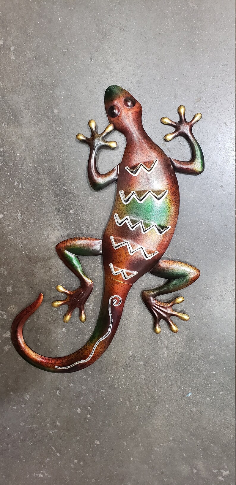 Lizard wall decor.Lizard wall art.Lizard art.Patio wall Etsy