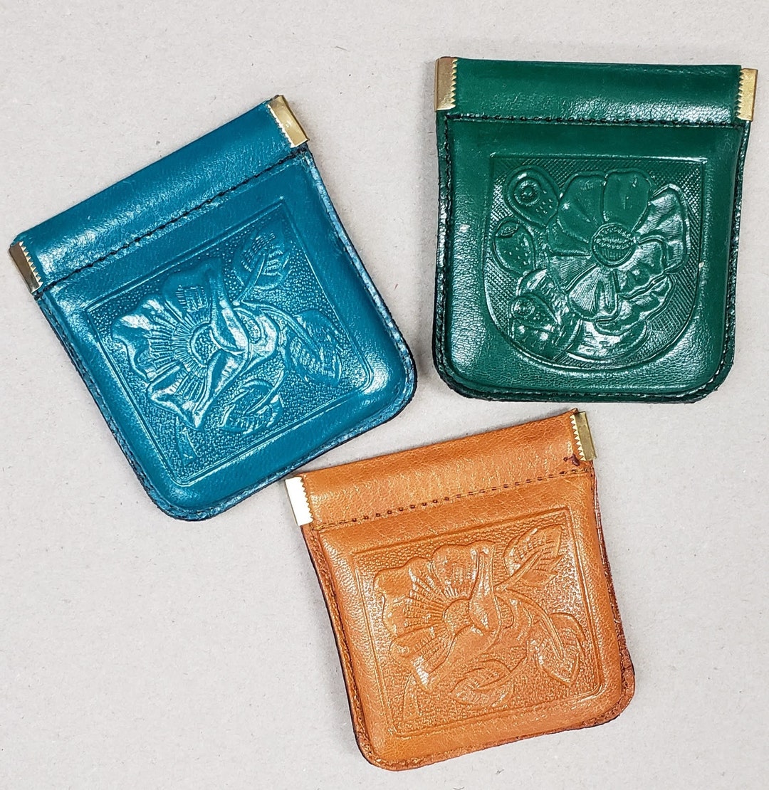 Leather Coin Purse.snap Top Coin Pouch.snap Top Coin Etsy