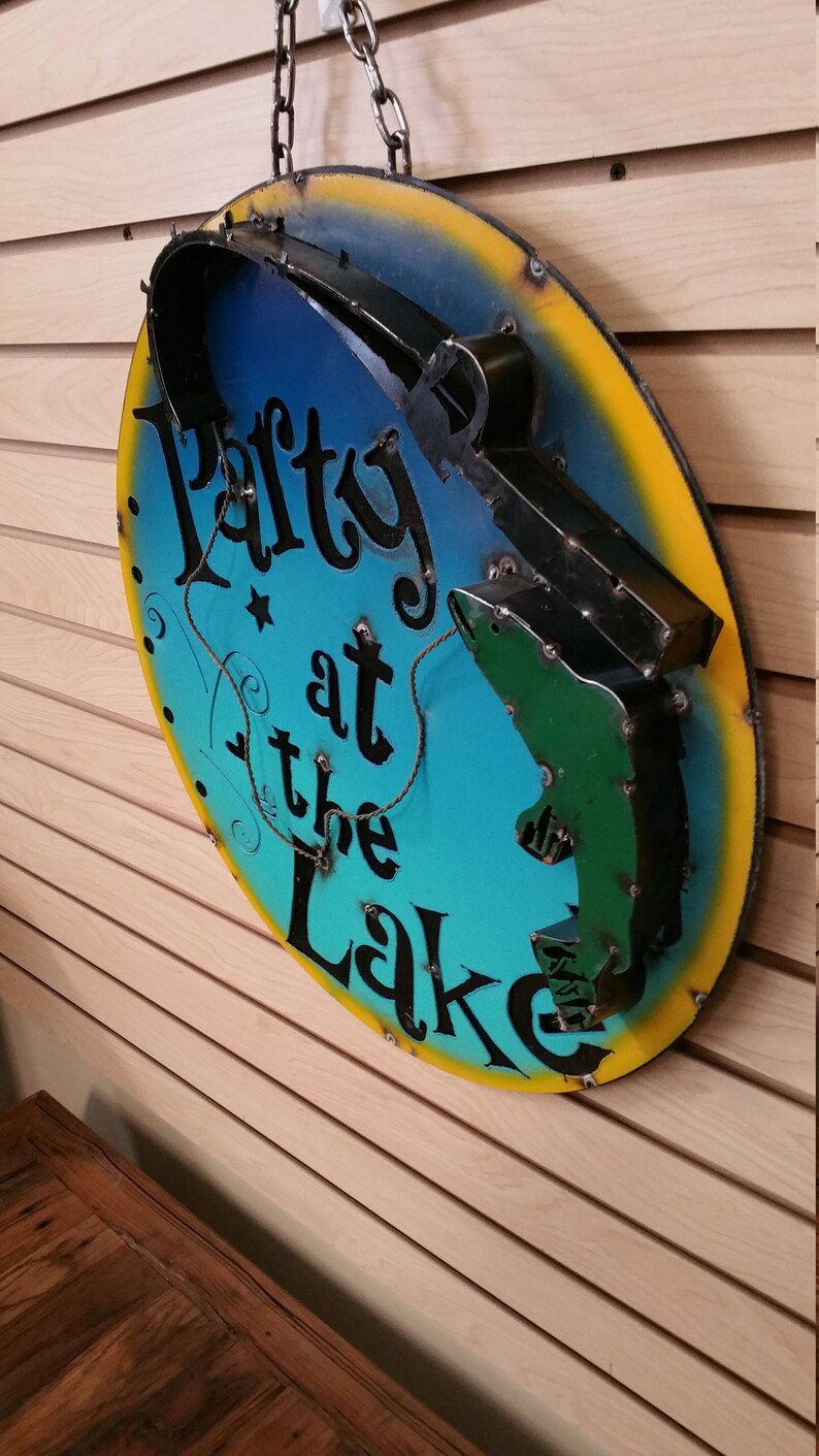 Metal Lake Signs.rustic Lake Signs.fishing Signs.lake | Etsy
