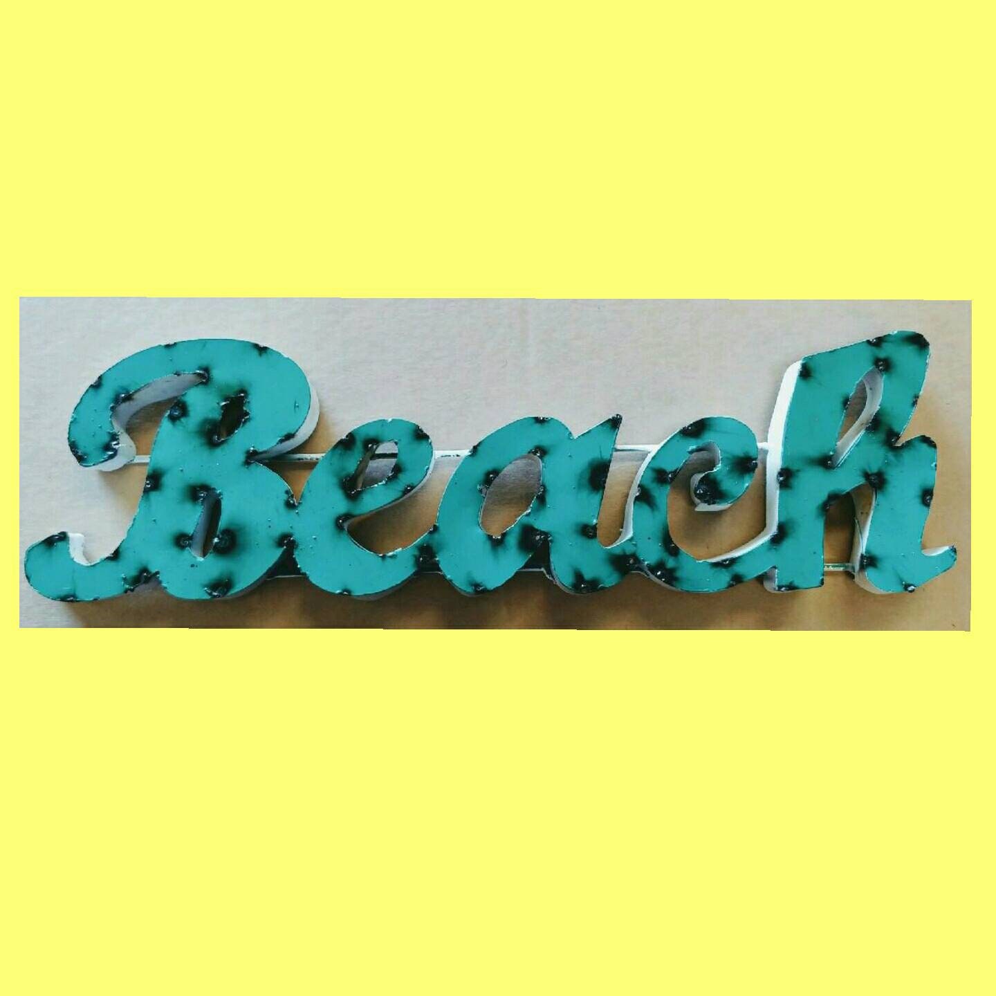 Beach Metal Sign Rustic beach sign Ocean Signs Beach Etsy