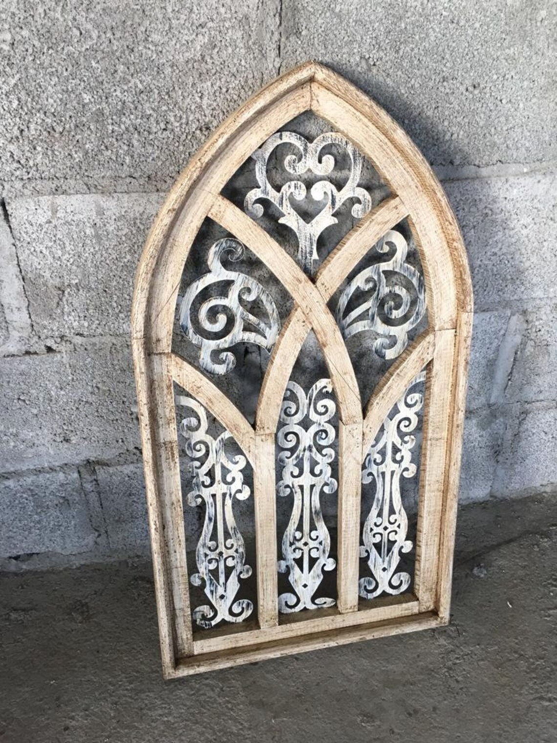 Wooden Antique Style Church Window.wood.decorative Window Etsy
