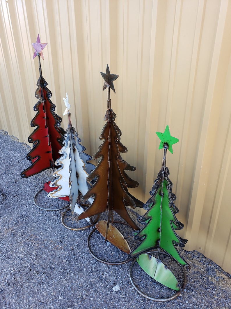 Metal Christmas Tree.holiday Decor.rustic Christmas Etsy