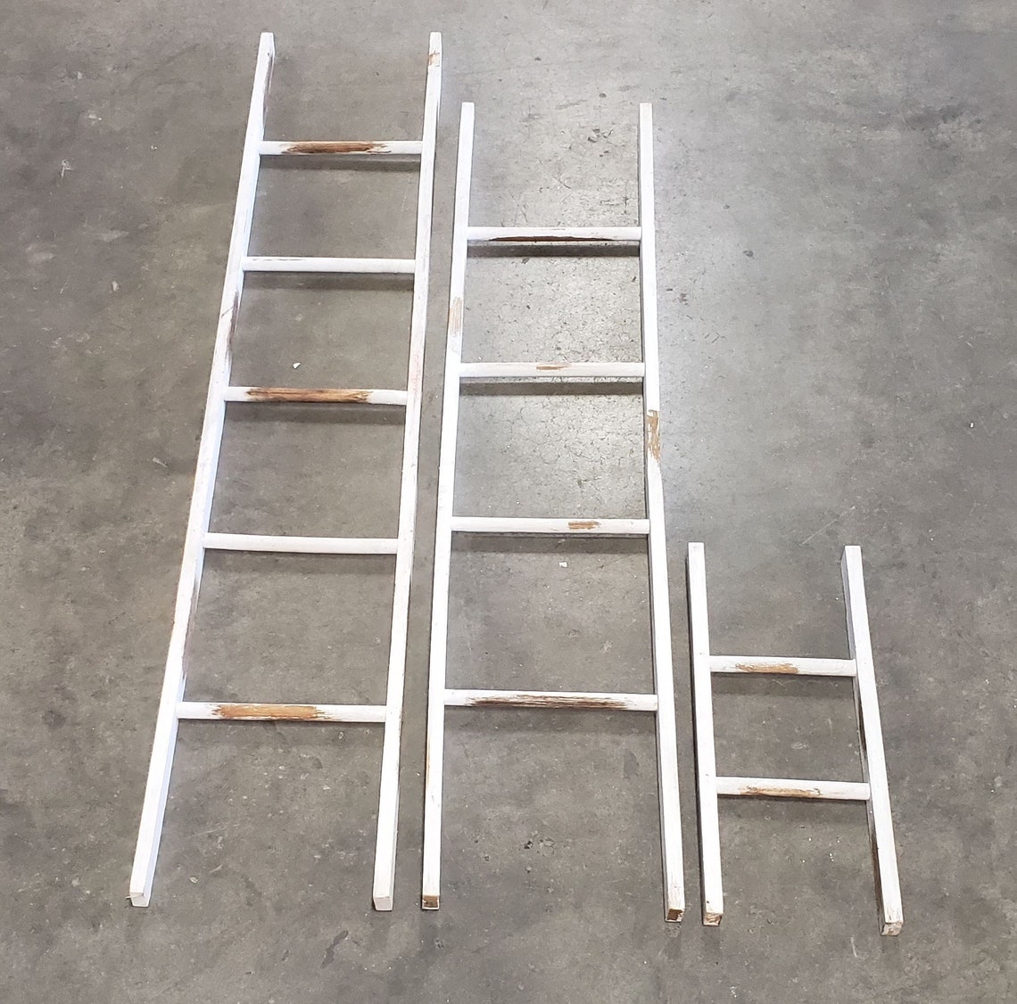 Wooden ladder.Decorative ladder.Wooden decorative ladder.White Etsy