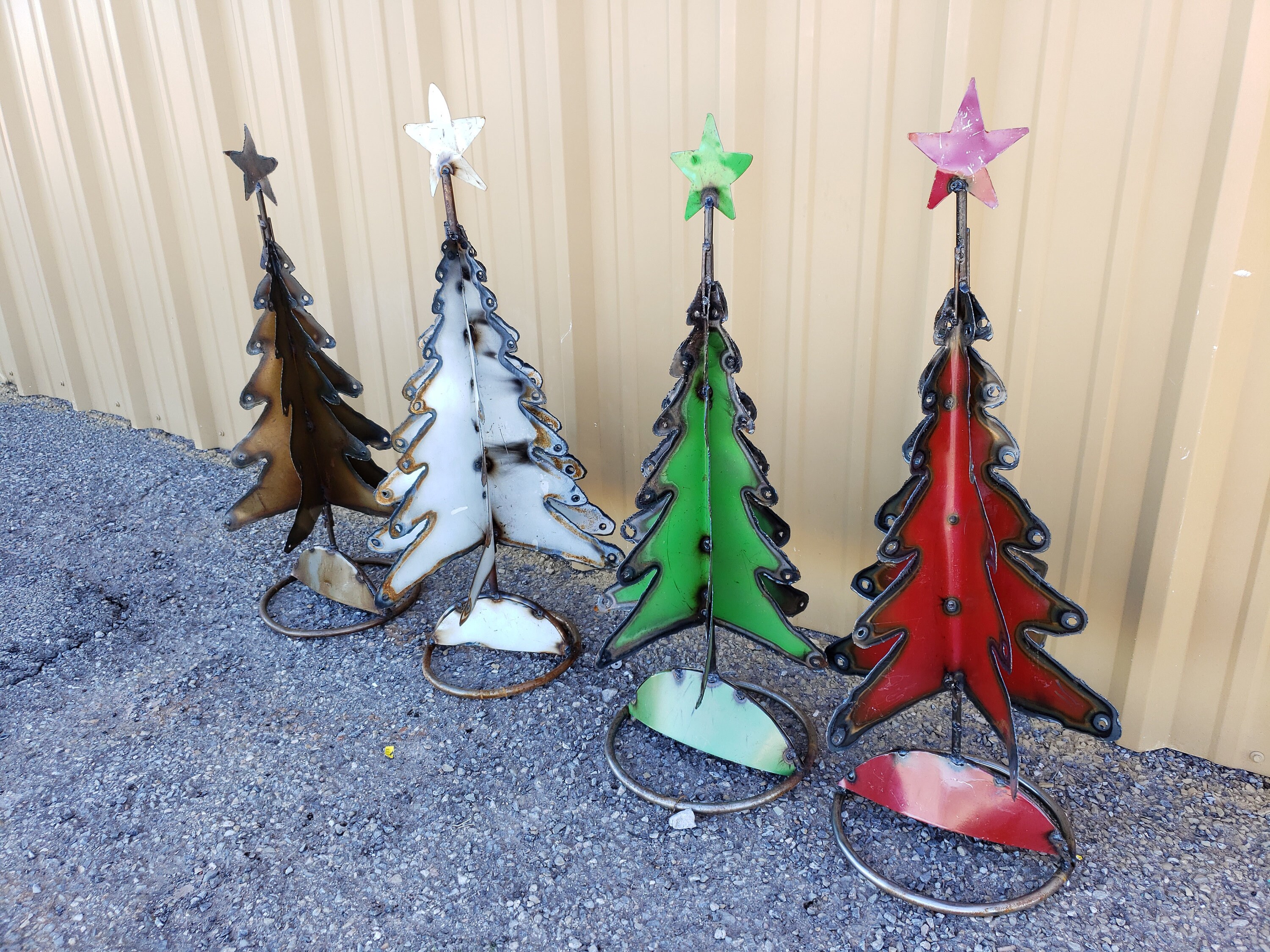 Metal Christmas Tree.holiday Decor.rustic Christmas - Etsy