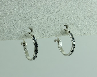 sterling silver hoop earring,original handmade hoop earring,hoop earring for men,unisex earring,men silver hoop earring,ethnic hoop earring