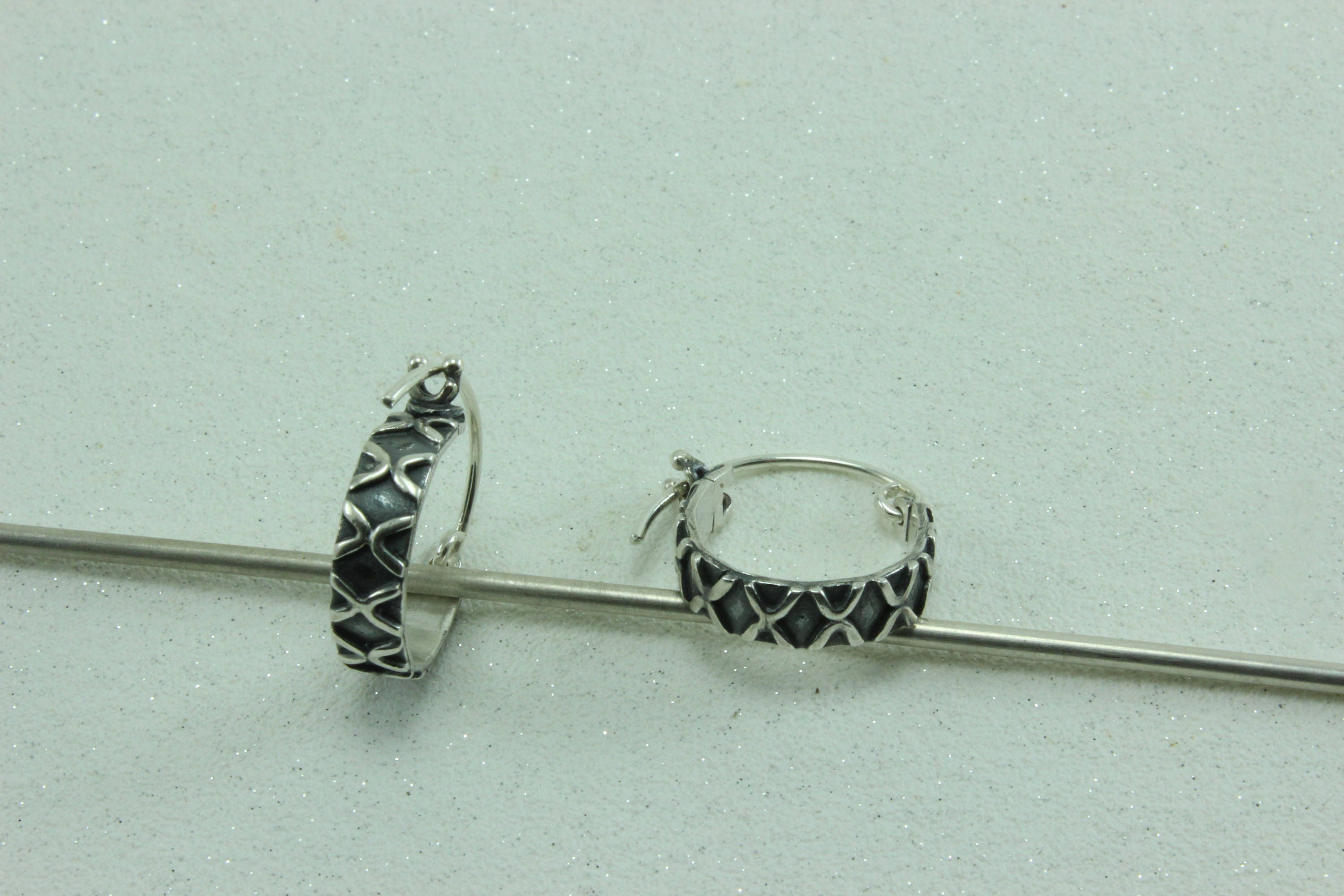 Gioielli Aurum - Orecchini A Cerchio Sottili In Argento Sterling - Foto 2