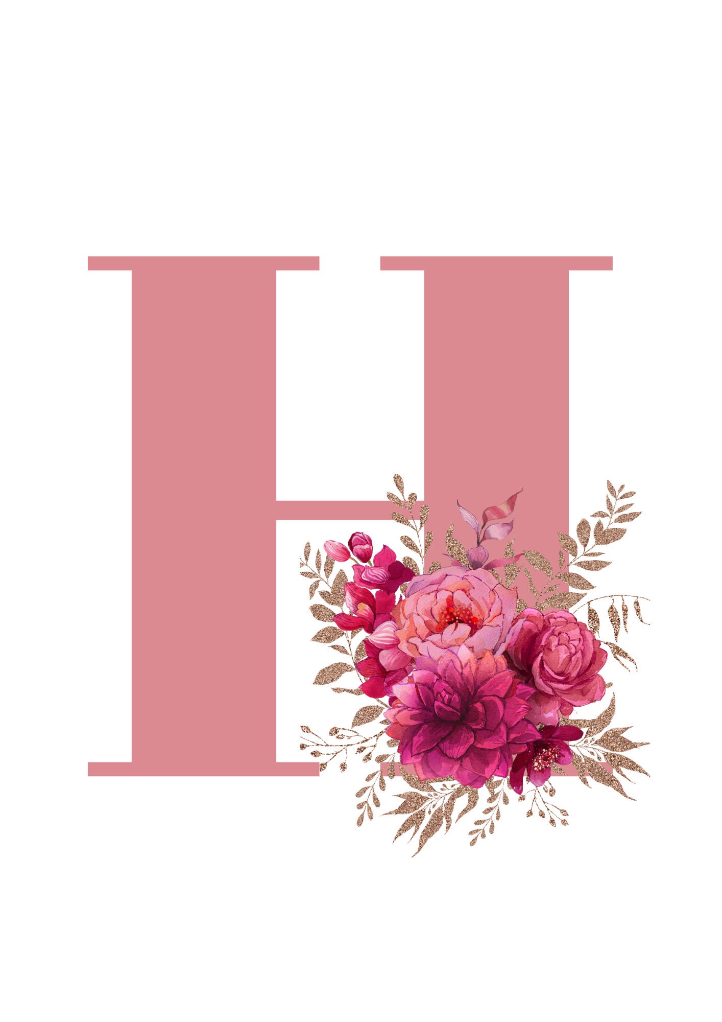 Printable Pink Alphabet Letters. Etsy