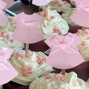 Baby Shower Cupcake Picks, It&#39;s a Girl, Baby Girl Shower, Baby Shower Decorations, Set of 12