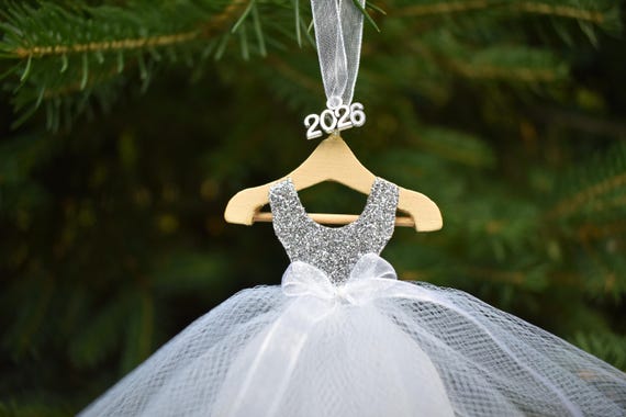 wedding dress christmas tree Ornament, 2026 Bride, Bridal Shower Gift Tie On, Wedding, Bride to Be, Bride Gown Ornament Christmas ornament Select Shoes Size:44 _brand_L'Agence Modest Evening Dress - I didnt begin making