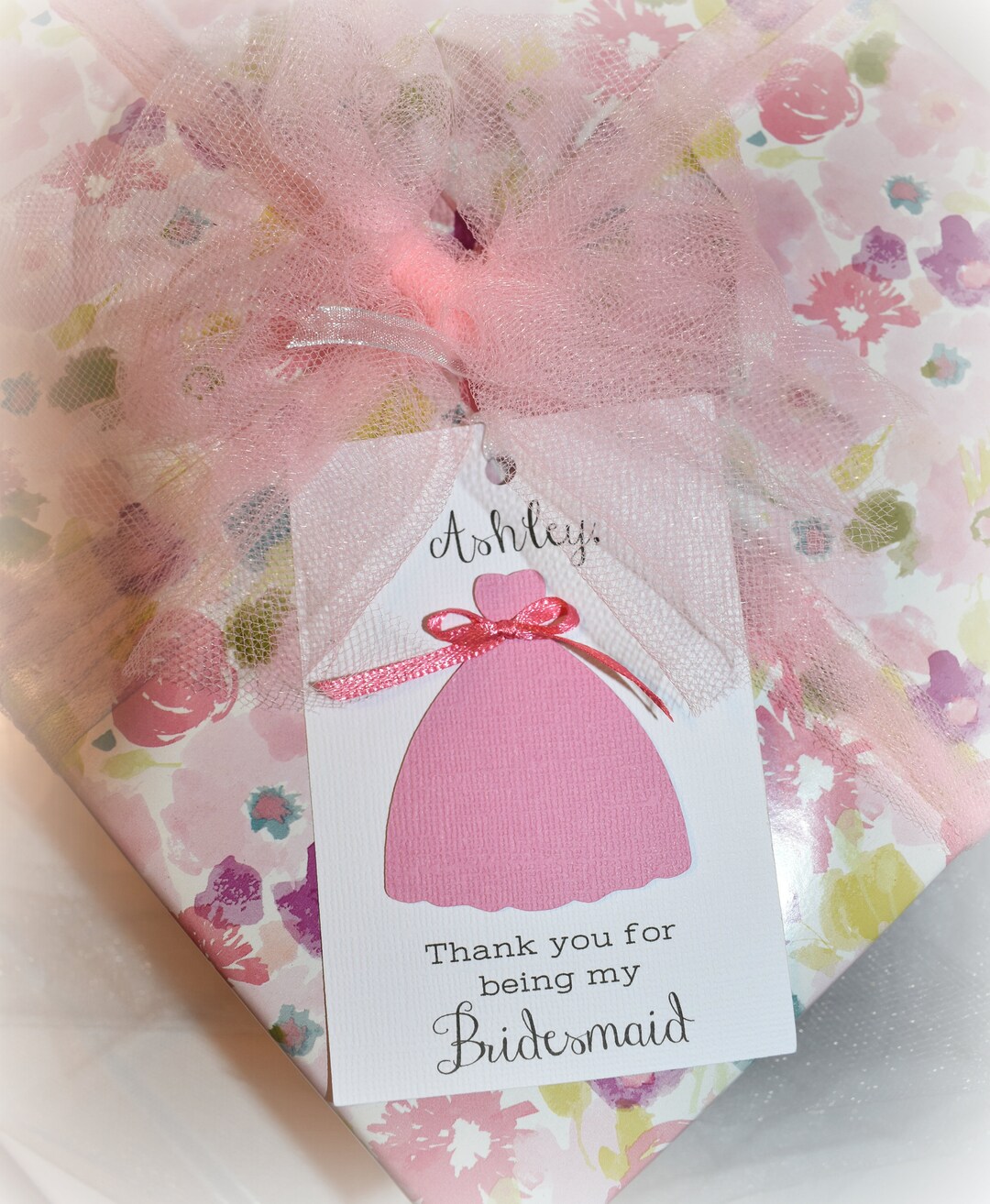 Bridesmaid Thank You Tags, Maid of Honor Gift Tag, Tags for Bridesmaid ...