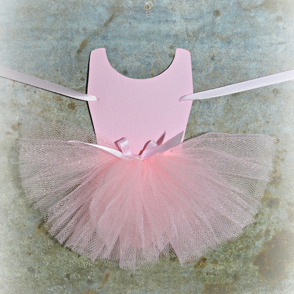 Tutu Ballerina Birthday Party Banner, Baby Girl Shower Decorations, Pink Ballerina Garland