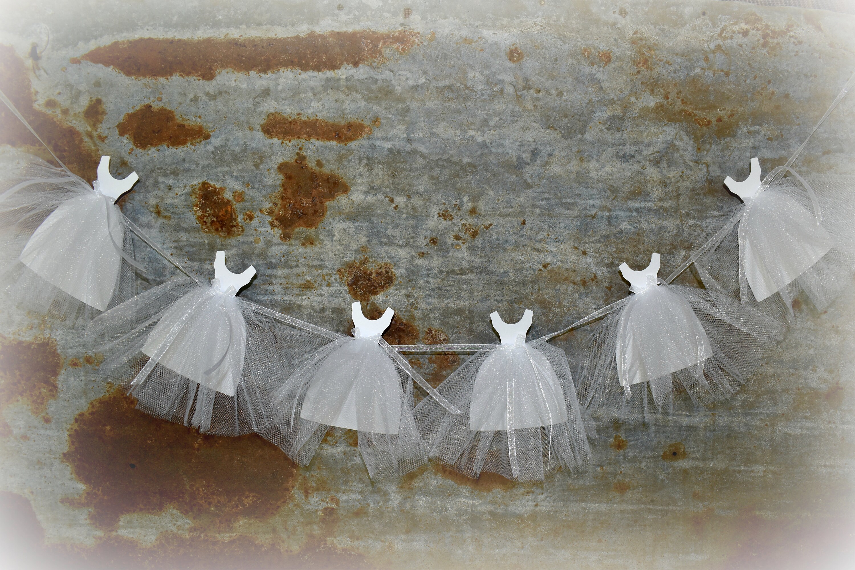 Wedding Dress Garland Paper Bridal Shower Decoration Etsy