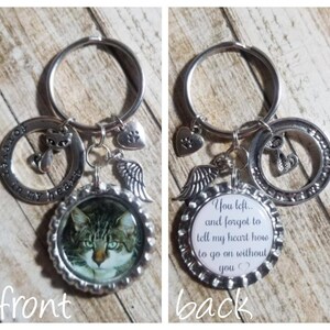 Cat Memorial - Cat Memorial Gift - Pet Loss Keychain- Cat Remembrance - Cat Memorial Keyring - Cat Photo Keychain - Memorial Gift