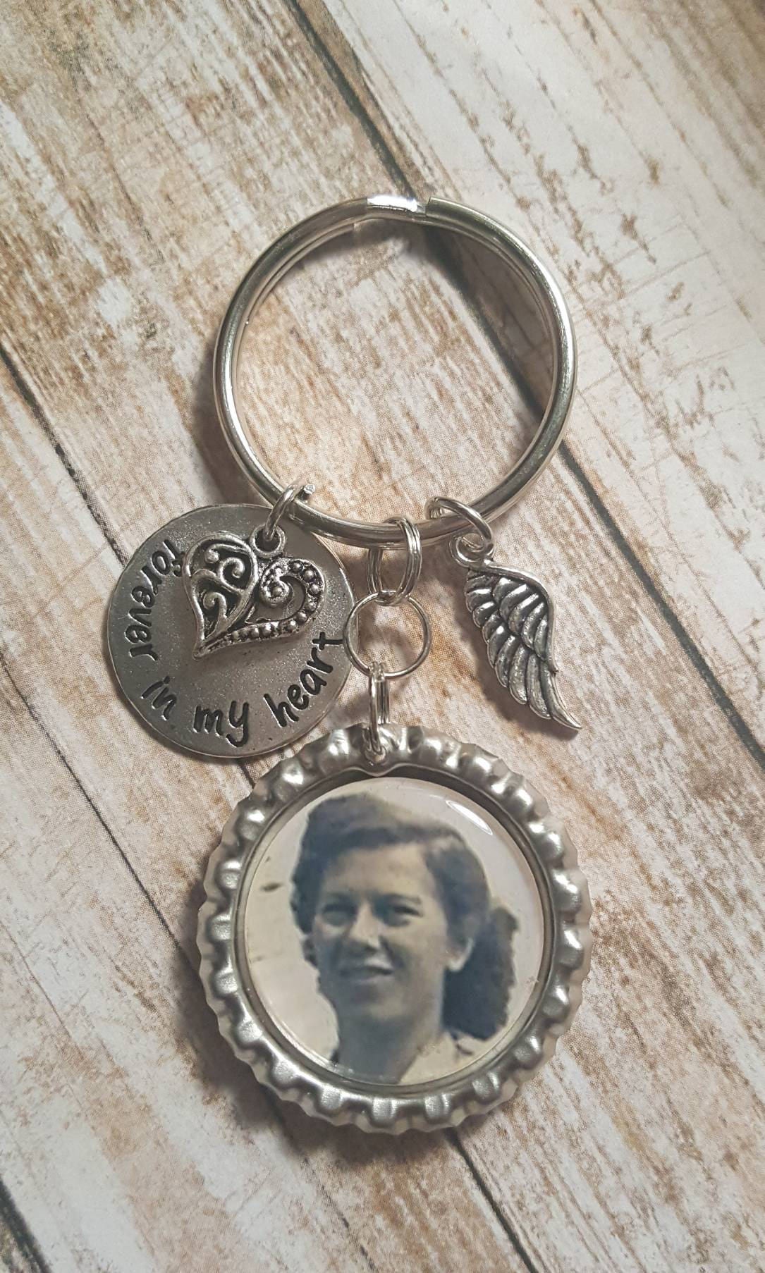 Memorial Keychain - Remembrance Gift - Custom Photo Keyring - Loss ...