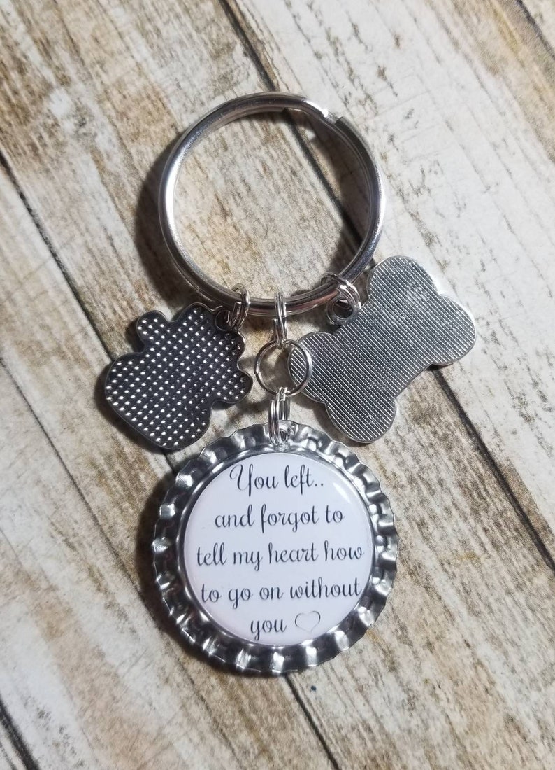 Dog Memorial Dog Memorial Keyring Pet Loss Keychain Dog Etsy