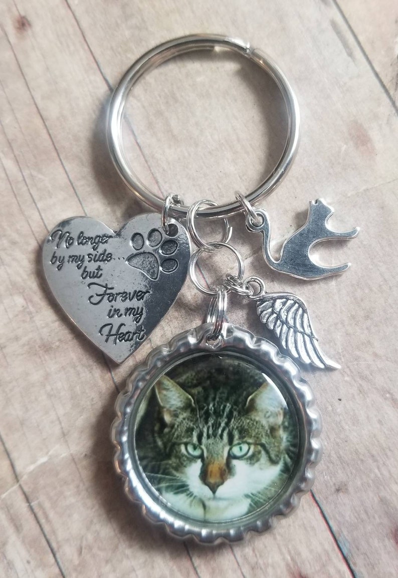 Cat Memorial Keyring Cat Memorial Memorial Keychain Cat Etsy