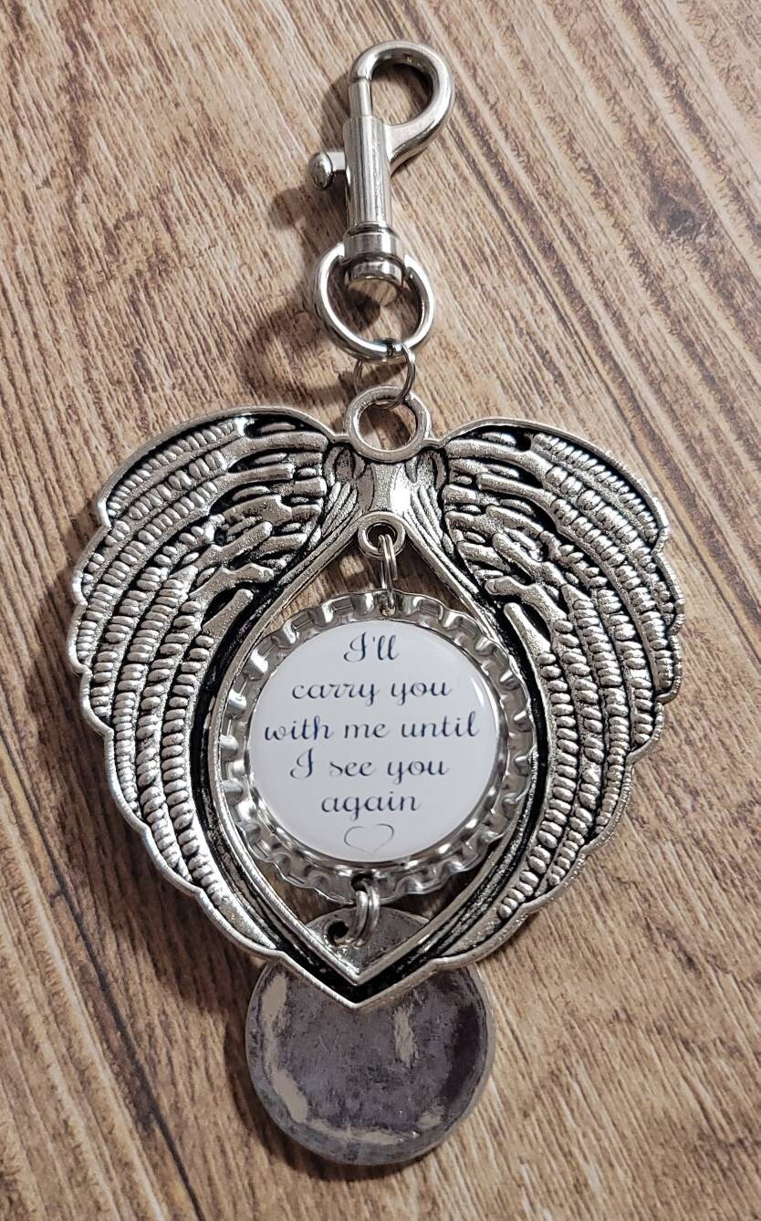 Memorial Keychain - Memorial Charm - Photo Memorial - Custom Memorial ...