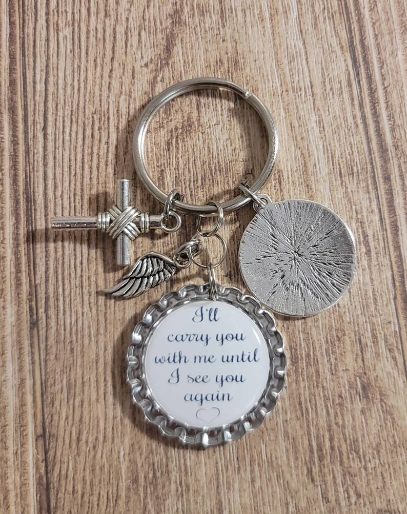 Memorial Keychain Remembrance Gift Sympathy Gift Etsy