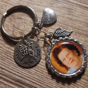 Custom Memorial - Memorial Keychain - Remembrance Gift - Sentimental Gift - Photo Memorial - Personalized Gift - Photo Gift - Grieving Gift
