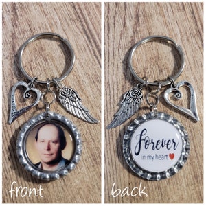 Memorial Keychain - Memorial Gift - Photo Memorial - Remembrance Gift - Custom Memorial - Sympathy Gift - Memorial Keepsake - Custom Keyring