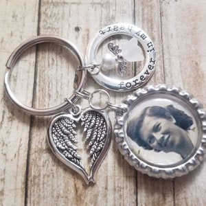 Remembrance Keychain - Memorial Gift - Memorial Keyring - Photo ...