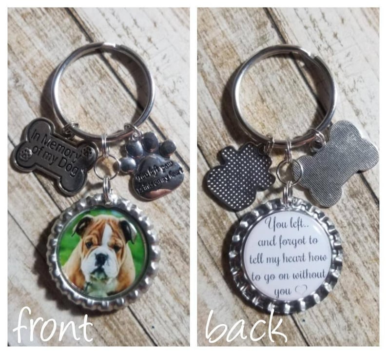 Dog Memorial Dog Memorial Keyring Pet Loss Keychain Dog Etsy