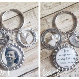Remembrance Keychain - Memorial Gift - Memorial Keyring - Photo Memorial Gift - Remembrance Gift - Memorial Keychain - Photo Keepsake