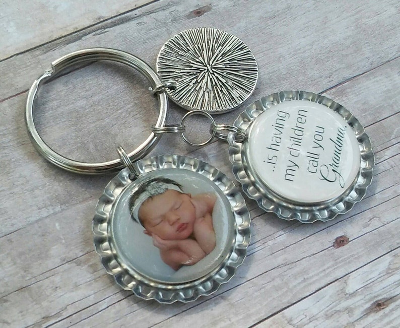 Grandma Keychain Gift for Grandma Custom Photo Keyring Etsy