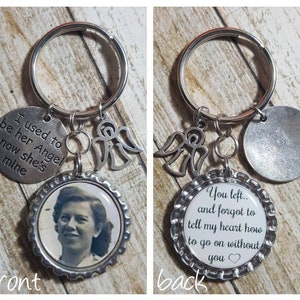 Memorial Keychain - Custom Memorial - Memorial Photo Gift - Remembering Gift - Custom Photo Keyring - Memorial Christmas - Personalized Gift