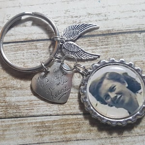 Memorial Keychain - Memorial Gift - Memorial Keepsake - Photo Keepsake - Photo Memorial - Memorial Photo Gift - Remembrance Gift