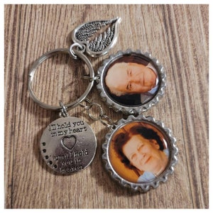 Memorial Keychain - Memorial Charm - Memorial Gift - Sympathy Gift - Remembrance Gift - Loss Gift - Bereavement Gift - Photo Memorial