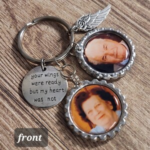 Memorial Keychain - Sympathy Gift - Custom Memorial - Photo Memorial - In Memory Gift - Photo Keepsake - Remembrance Gift - Photo Keychain
