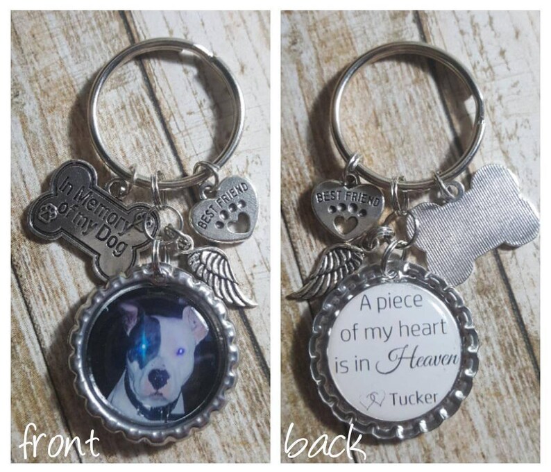 Pet Memorial Keyring Pet Loss Keychain Remembering Pet Etsy