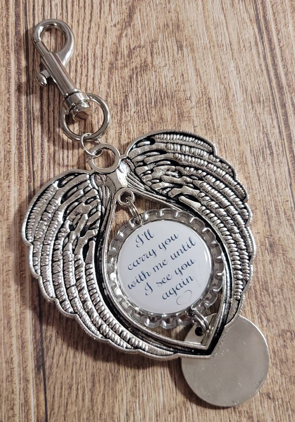 Memorial Keychain Memorial Charm Photo Memorial Custom | Etsy