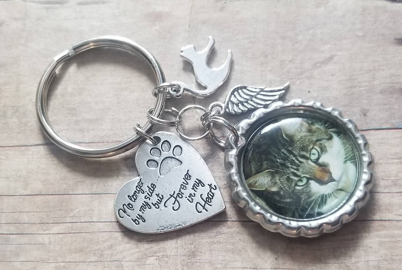 Cat Memorial Keyring Cat Memorial Memorial Keychain Cat Etsy