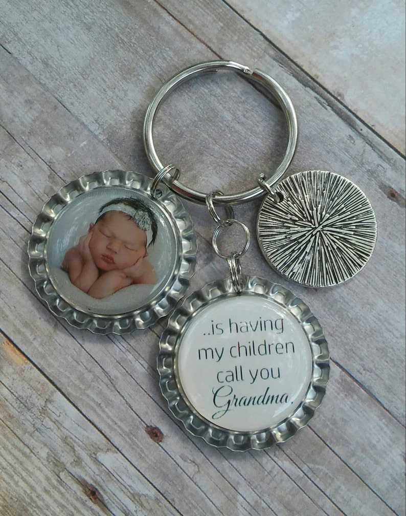 Grandma Keychain Gift for Grandma Custom Photo Keyring Etsy