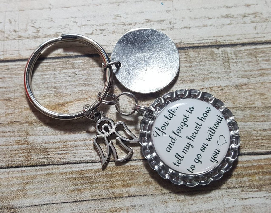 Memorial Keychain Custom Memorial Memorial Photo Gift Etsy