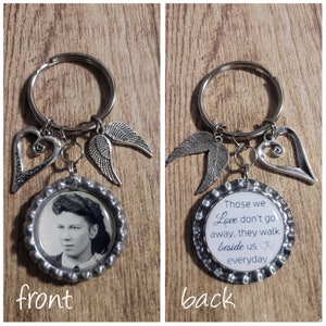 Memorial Keychain - Personalized Gift - Memorial Gift - Photo Memorial - Handmade Gift - Sentimental Gift - Picture Keychain - Grief Gift