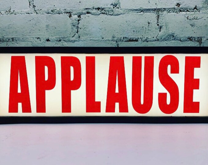 Applause Light Box Illuminated Applause Sign Applause Lamp Etsy