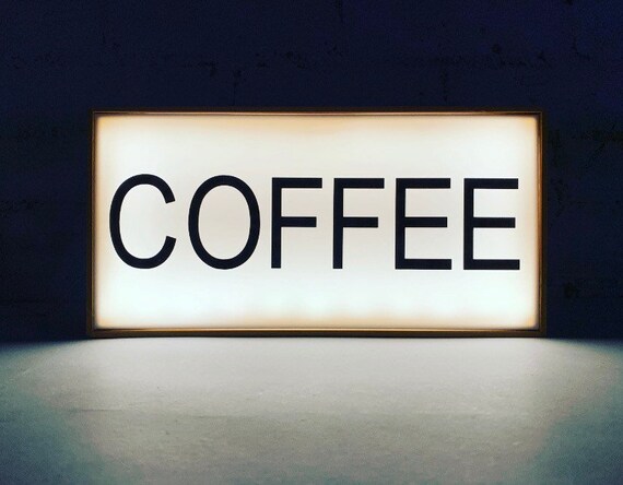 Light up coffee sign Clearance